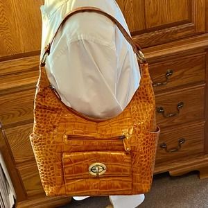 Michael Rome Designs Croco Embossed Leather Bag